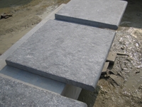 Blue stone flamed